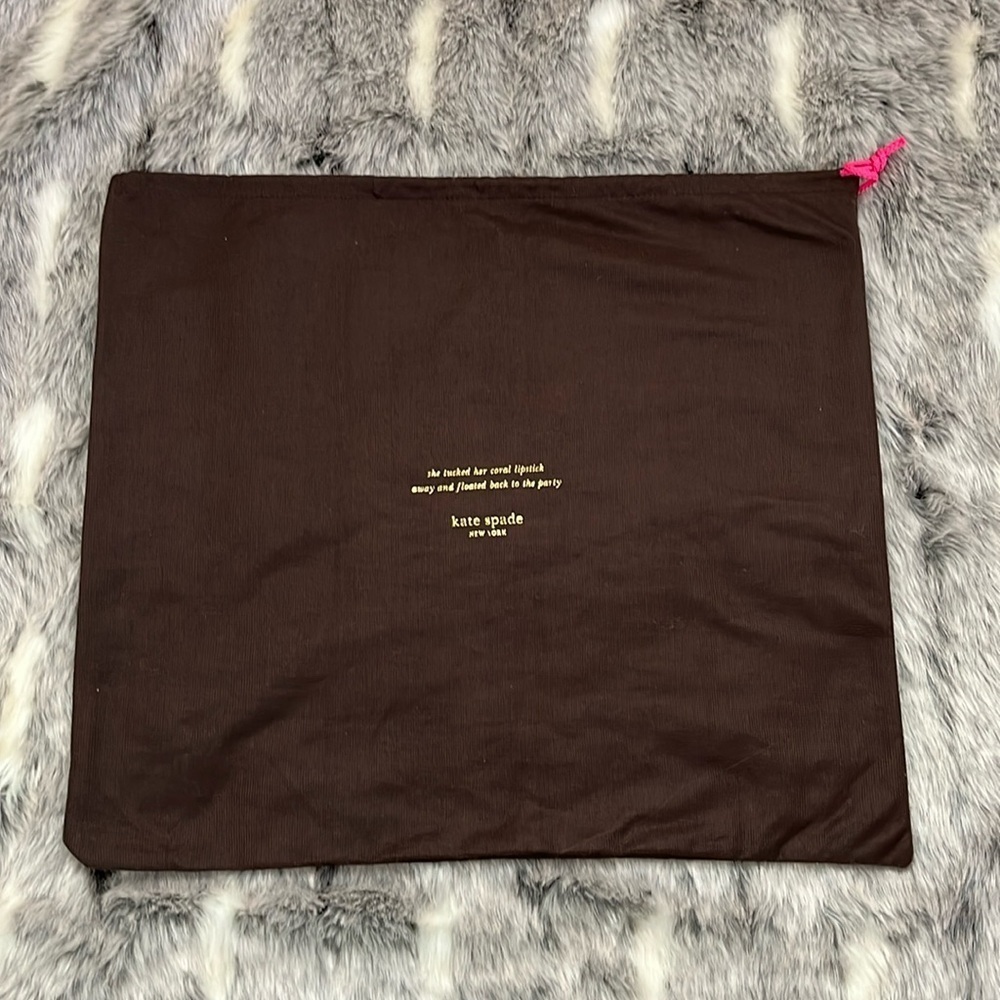 Kate Spade ♠️ brown pink large dust bag